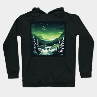 Aurora Dreams: Celestial Canvas Northern Lights Sweden Hoodie